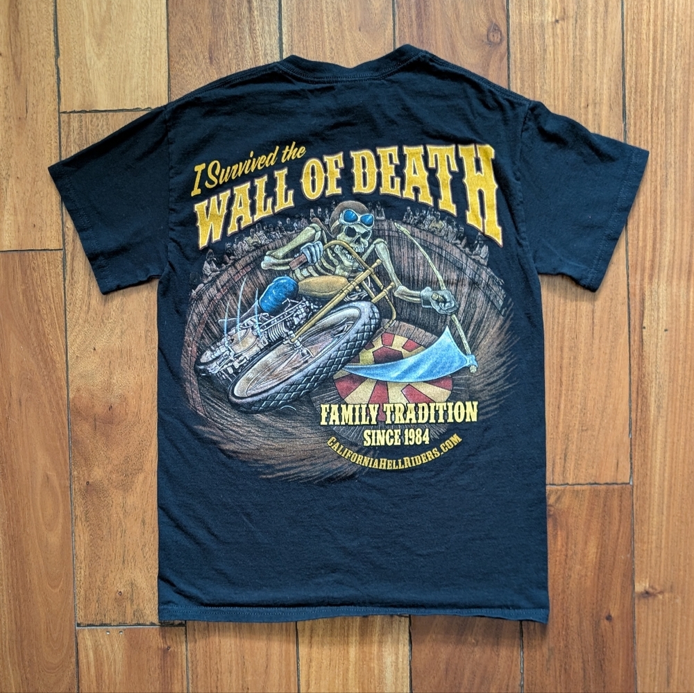 California Hell Riders Wall Of Death T-shirt (S)